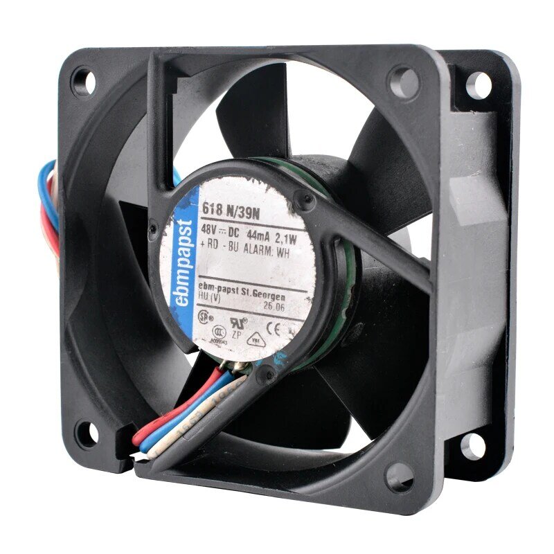 618 N/39N 6cm 60mm fan 60x60x25mm DC48V 2.1W 44mA Dual ball alarm axial flow fan cooling fan for server frequency converter