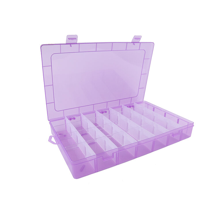 28 grid compartments heterochromatic plastic ornaments beads storage box