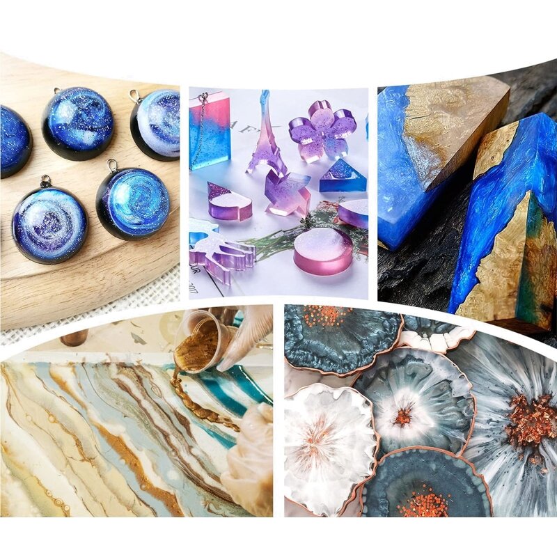 Colorante de cielo estrellado de 5 colores, resina UV, pigmento, resina epoxi, fundición, manualidades, fabricación de joyas, accesorios de bricolaje