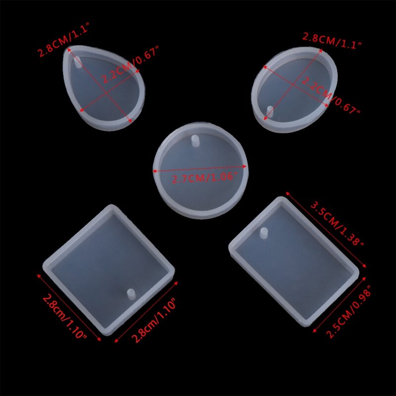 Epoxy Mold Silicone Earrings Mold Handmade Fashion Jewelry Geometric Molds for Resin Jewelry Making Pendant Craft