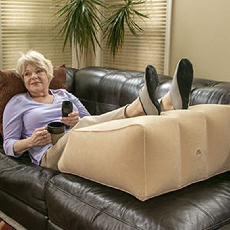 Rampa de TV para inflable para pierna, almohada de cuña para elevar las piernas, para alivio temporal de la hinchazón, pies doloridos, ciática, herramienta para elevar las piernas