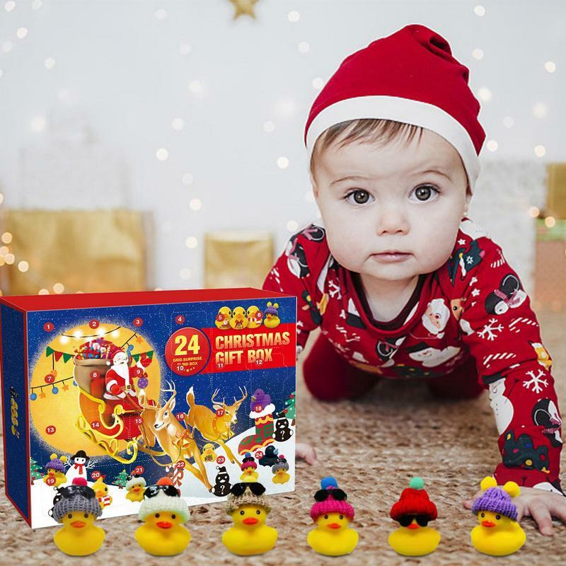 Christmas Advent Calendar 24 Days Countdown Calendar With 24 Rubber Duck Toy Christmas Advent Calendar For Classroom Rewards