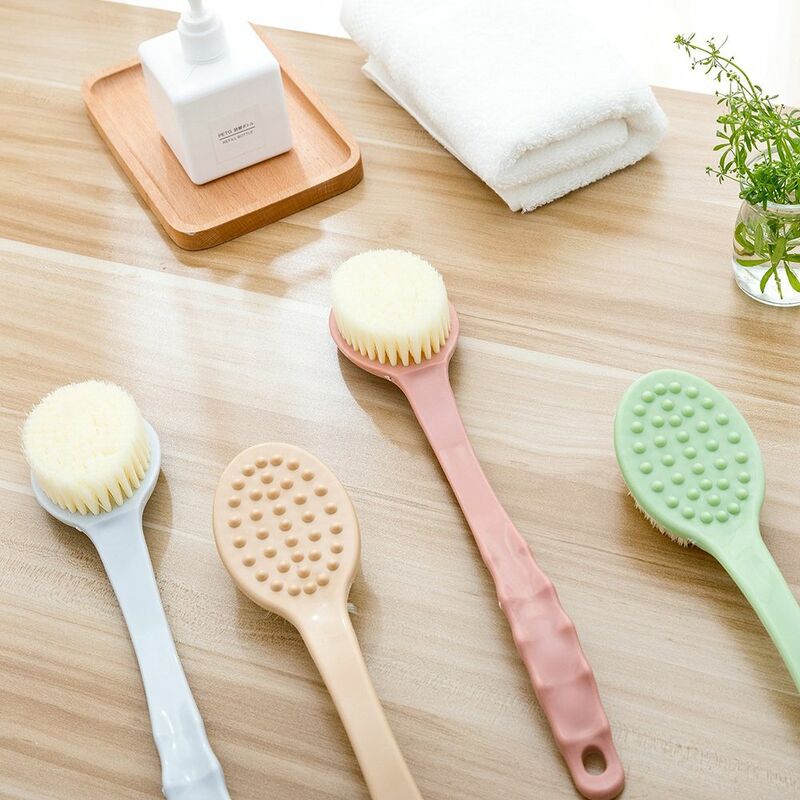 1pc Long Handle Bath Brush Soft Body Scrub Skin Massager Shower Scrubber Body Cleaning Brush Exfoliation Bathroom Accessories