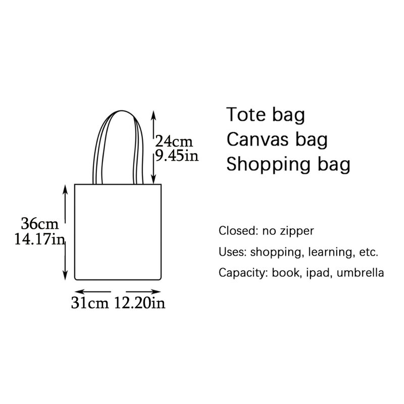 Cartoon litchi Life Ballet Girl Cute Children Princess Shopper Bag Lady Tote Handbag Eco Casual Canvas Women Shopping Bags