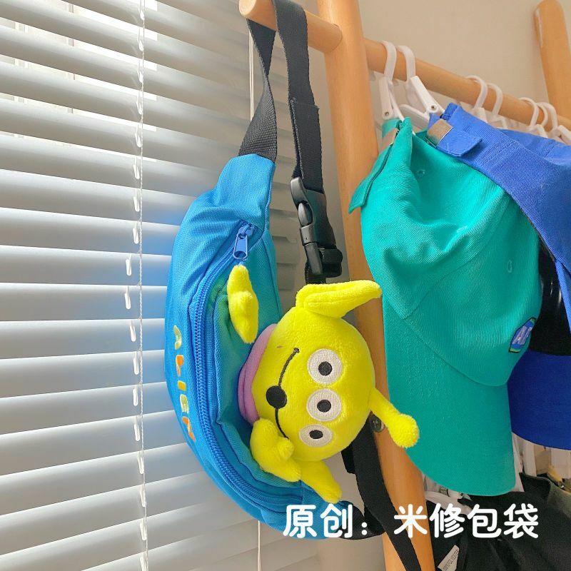 Disney Alien Crossbody Bag Chest Bag for Kid Boy Girl Waist Cute Cartoon Nylon Mini Children Toddler Bag Portable Birthday Gift