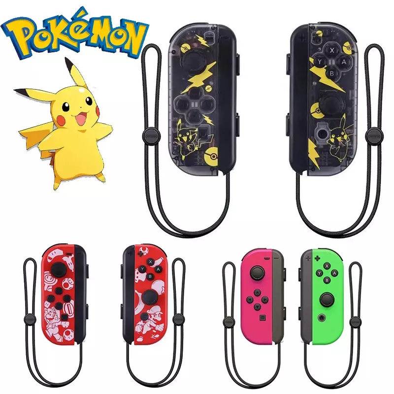Pokemon Switch Joy Pad Con for Nintend Switch OLED Wireless Bluetooth Joystick Controller Game Machine Pikachu Accessories Gift