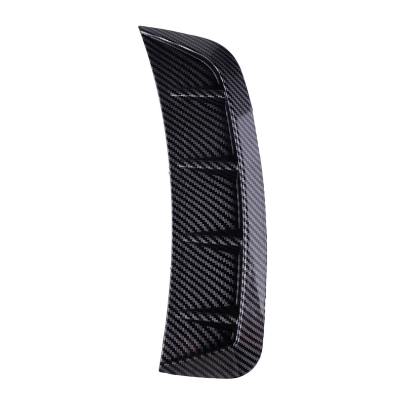 Protector de cejas para arco de rueda de coche, tira de fibra de carbono negra, cubierta embellecedora de guardabarros lateral ABS, 1 par