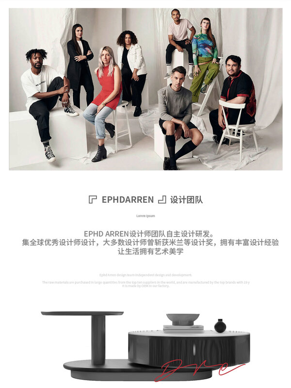 Minimalist Stone Plate Coffee Table Light Luxury Modern Small Apartment Design Sense Size round Tea Table