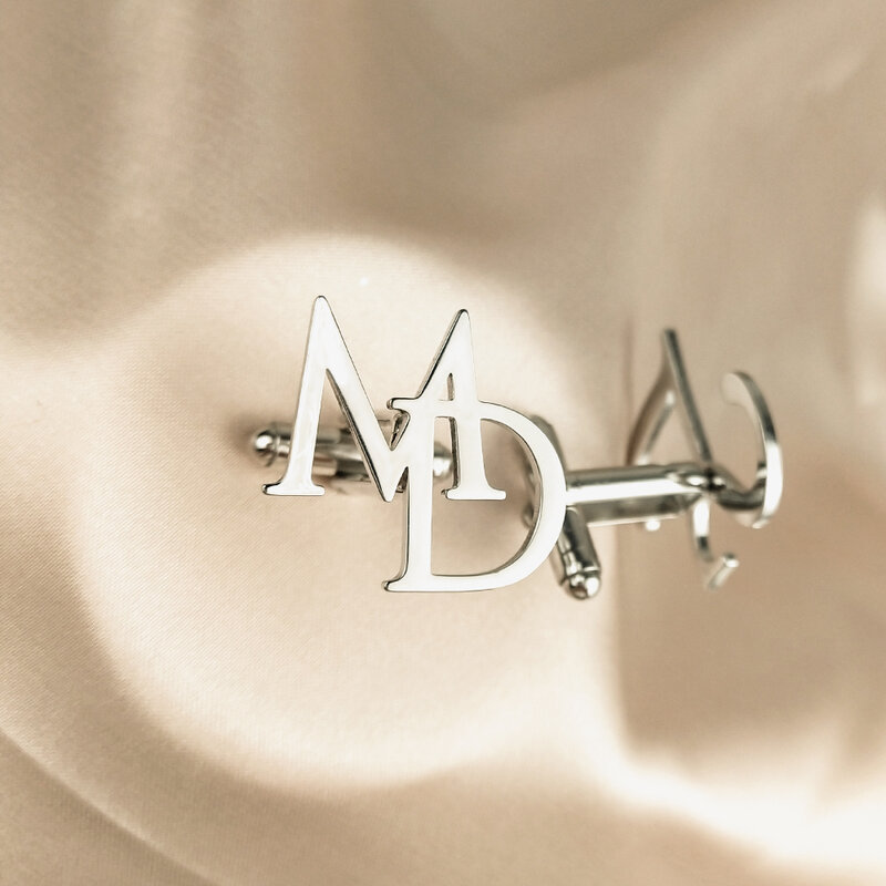 Tangula gemelli personalizzati per lo sposo iniziali da uomo in acciaio inossidabile gemelli personalizzati da sposa regalo di gioielli da uomo migliore