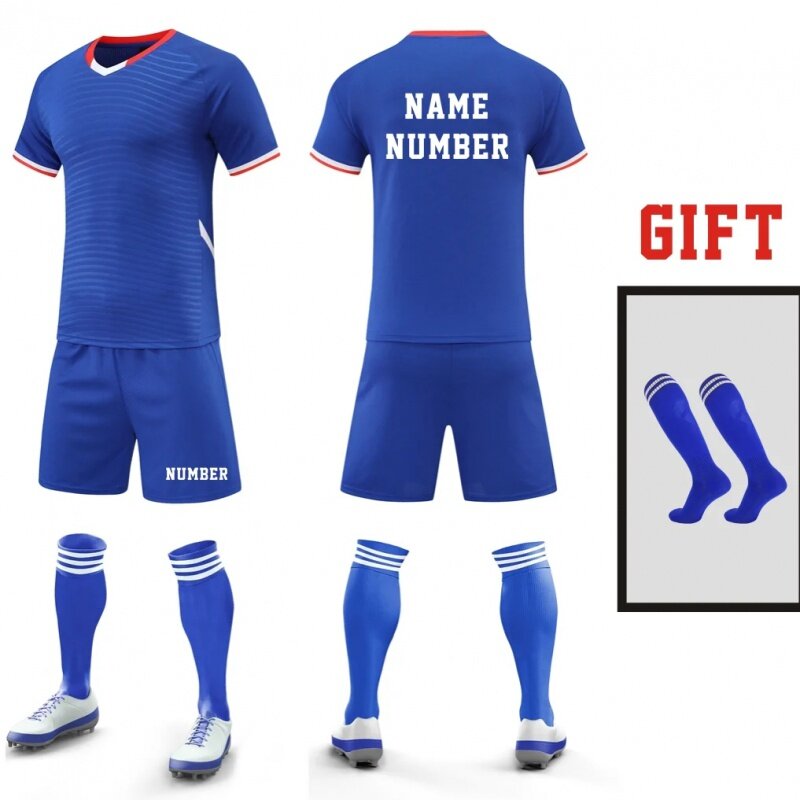Ensemble de maillot de football pour enfants, survêtement de football pour jeunes garçons, chemise courte, nouveau style, 3 pièces, 7 #, 10 #