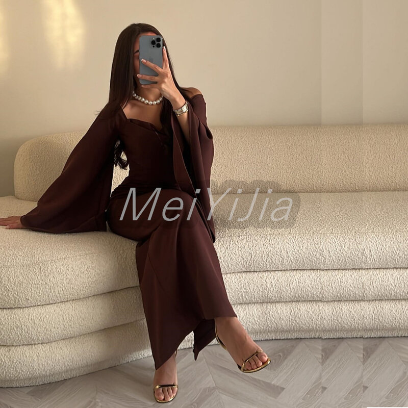 Meiyijia  Evening Dress Saudi Prom Dress Vintage Elegant Mermaid Pleated Arabia  Sexy Evening Birthday Club Outfits Summer 2024