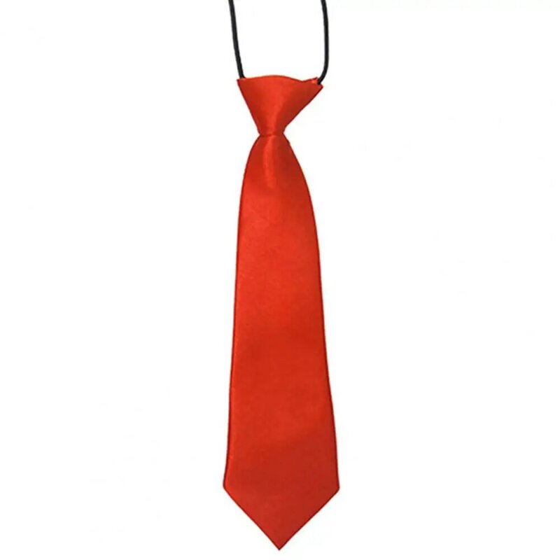 Moda krawat oddychający elastyczny jednolity kolor chłopiec plama krawat na ślub