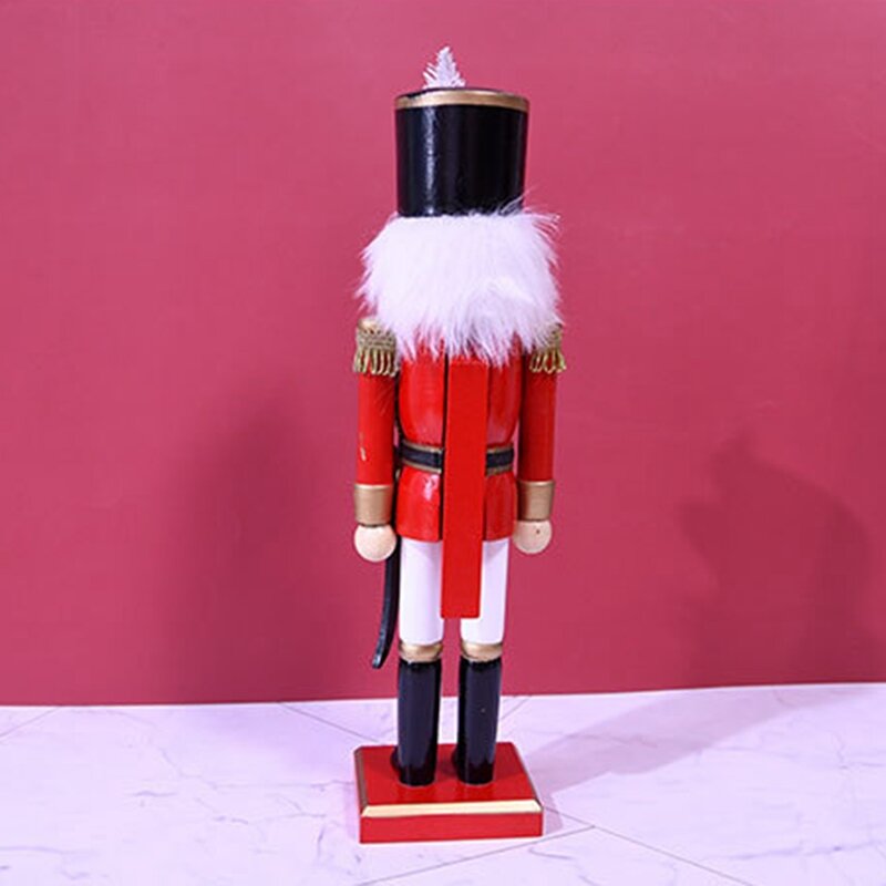 크리스마스 호두까기 나무 깃털 장식, 마체테스 킹 호두까기 책상, 크리스마스 조각상, 요리사 장식, 1 개