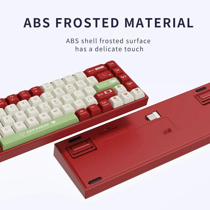 Клавиатура AJAZZ AK680 Механическая игровая проводная, компактный ноутбук с чайным или красным стержнем, 68 клавиш