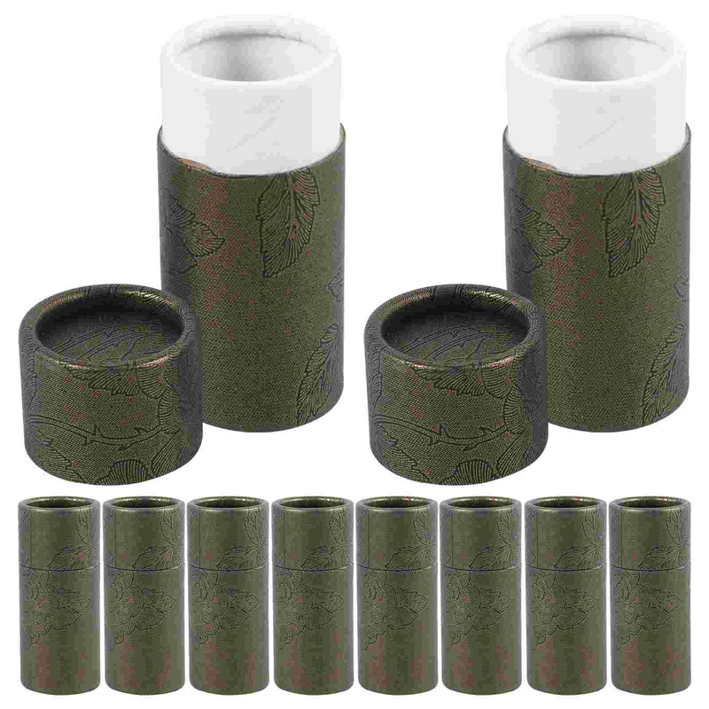 10pcs Kraft Paper Tubes with Lid Essential Oil Bottle Packaging Tube Box Tea Storage Boxes(10ml)