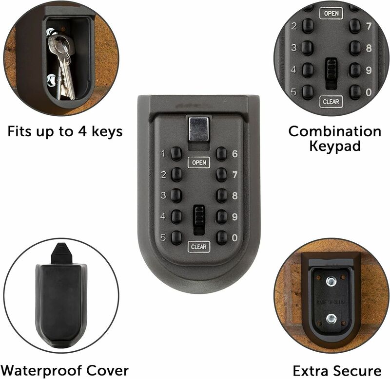 Zabezpieczenie przed zgubieniem hasła skrzynka na klucze montowana na ścianie metalowa skrzynka bezpieczeństwa zewnętrzna wodoodporna skrzynka do przechowywania BH001 zabezpieczenie przed kradzieżą cyfrowy przycisk klucz sejf