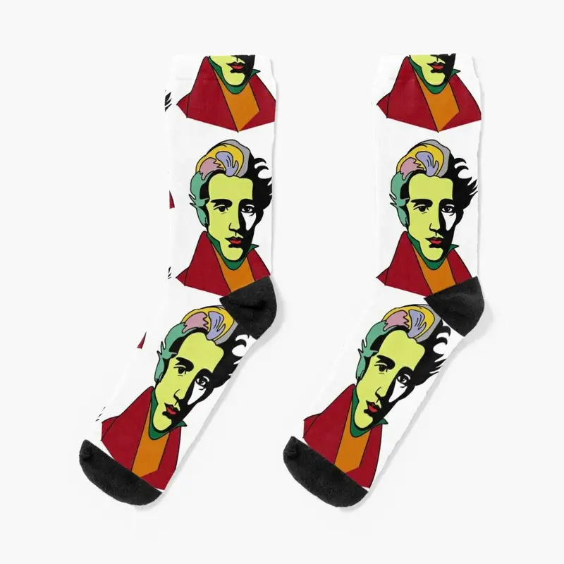 S?ren Kierkegaard kaus kaki mendaki lucu hadiah kaus kaki lucu pria wanita