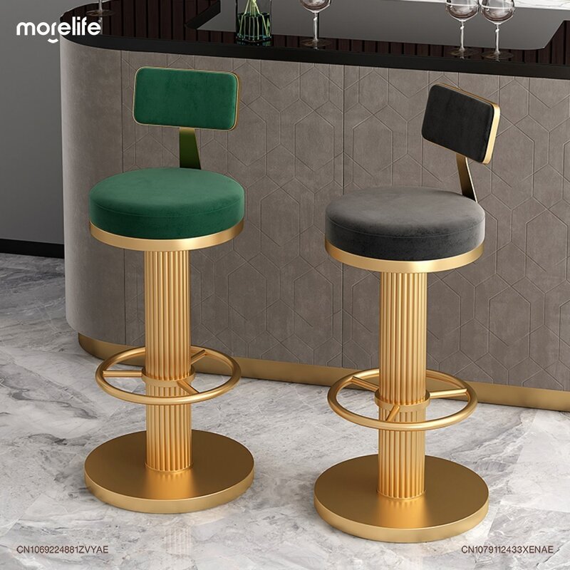 Make Up sedie da Bar per ufficio accessori per Reception con accento di lusso leggero sgabello da Bar alto giardino commerciale mobili per la casa K01 +