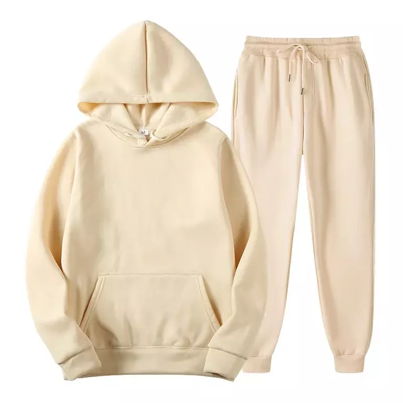 Chándal de marca de moda para hombre, conjunto de Sudadera con capucha y pantalones de chándal, ropa informal, otoño e invierno, 2021