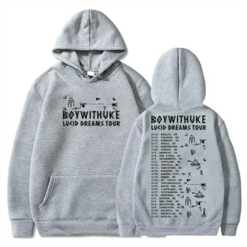 BoyWithUke Hoodie Lucid Dreams World Tour Merch For Men/Women Unisex Winter Long Sleeve Sweatshirt Streetwear