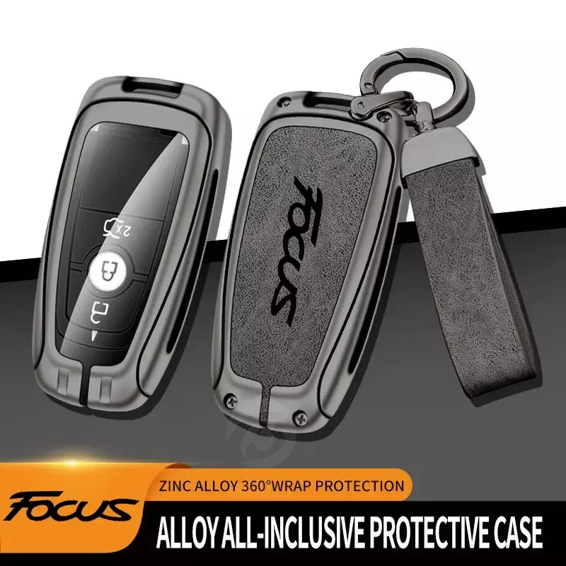 Geschikt Voor Ford Focus Auto Sleutel Case 2022 2021 2020 One-Knoop Start Automatische Transmissie Sleutel Cover High-End Auto Key Case