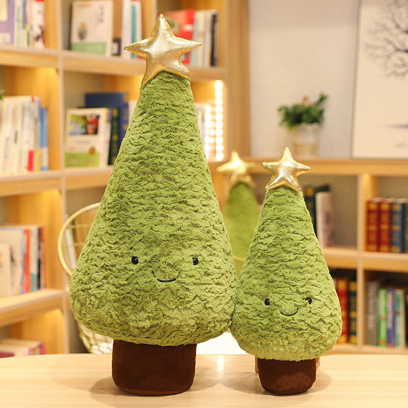 Evergreen محاكاة شجرة عيد الميلاد أفخم اللعب ، وسادة محشوة لطيف ، متمنيا الأشجار ، واللباس ، 29-65 سنتيمتر ، 1 قطعة