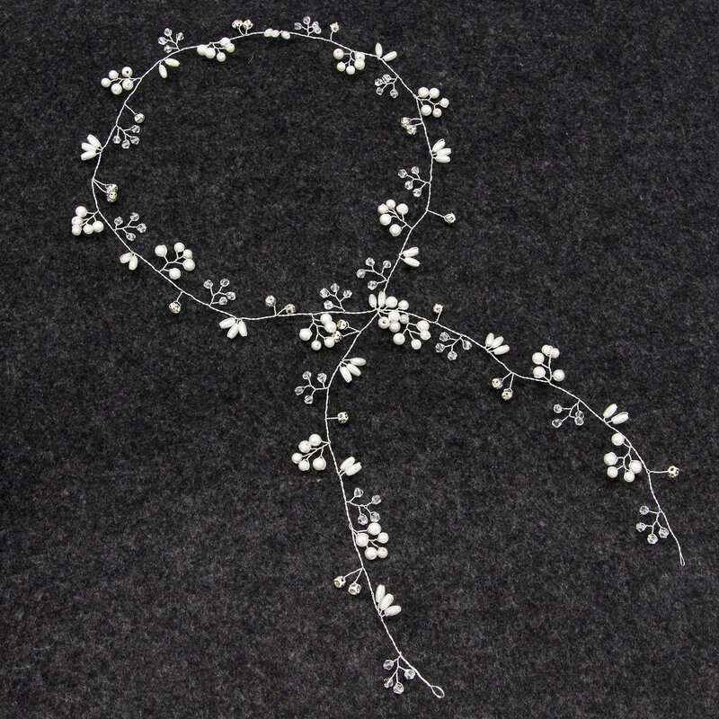 Fashion Bride Wedding Head Jewelry Crystal Pearl Hair Belt accessori per capelli da sposa copricapo da sposa per la fidanzata