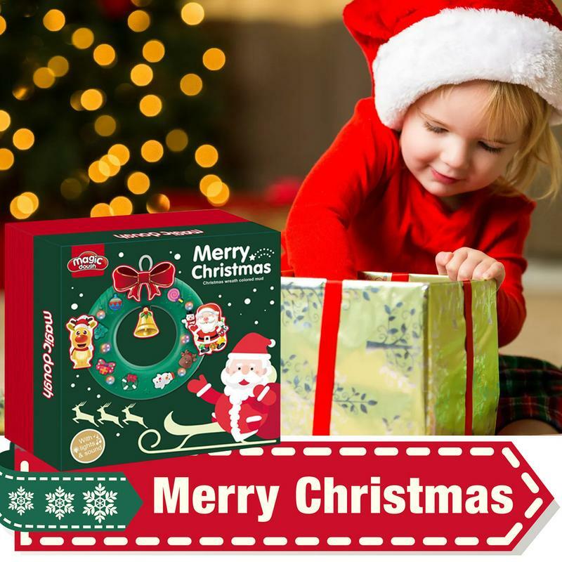 Формовочная глина «сделай сам» для рождественского венка, многоразовая глина «сделай сам», набор игрушек для детей, детские игрушки для рук, праздничные подарки, занятия ремеслами