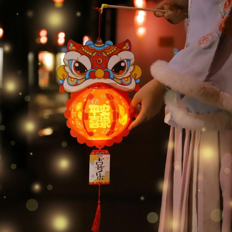 중국 스타일 레트로 중추용 랜턴 DIY 재료, 휴대용 춤추는 소품, 빛나는 토끼 사진 소품, LED 조명
