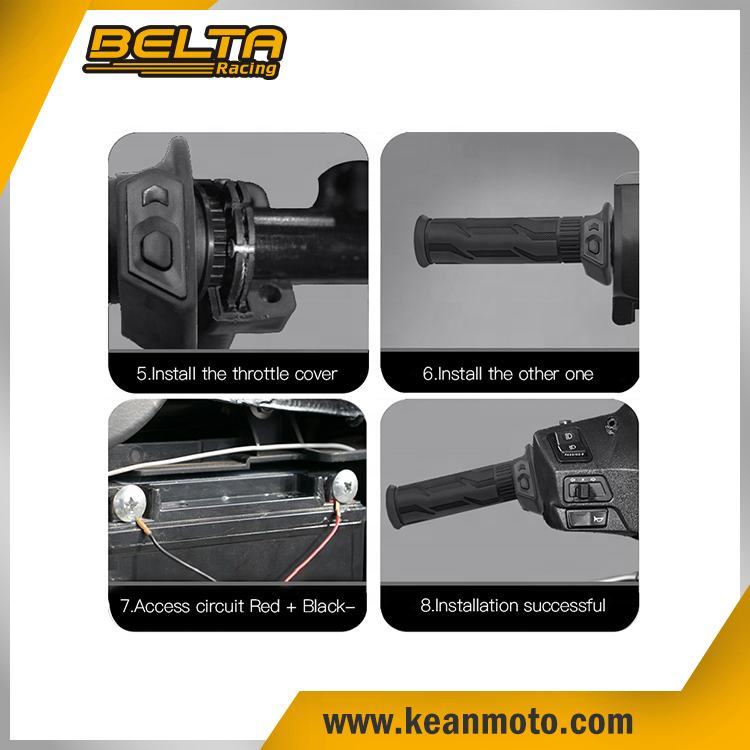 BELTA 범용 다기능 가열 그립 오토바이, 온도 조절 KXL-606 포함
