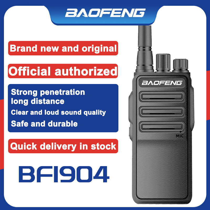 BaoFeng Walkie Talkie BF-1904 Profesjonalne radio penetrujące o dużej mocy obsługuje ładowanie typu C Daleki zasięg Mocny przenośny