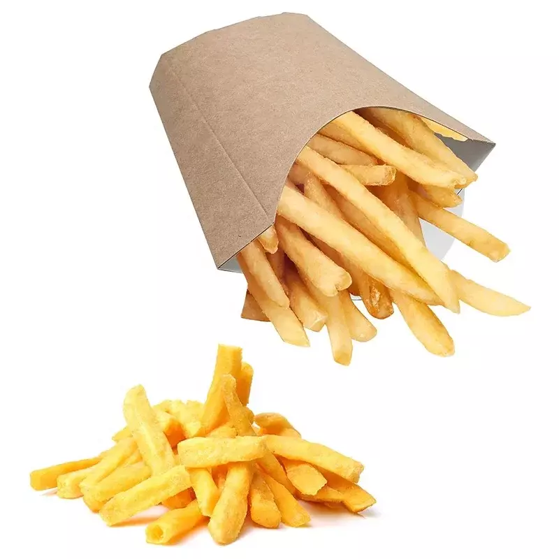 Contenedores desechables de papel ecológico personalizados, soporte para patatas fritas