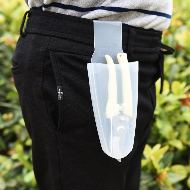 Bolsa para tesoura poda, bolsa protetora plástico com bolso pendurado, coldre transparente
