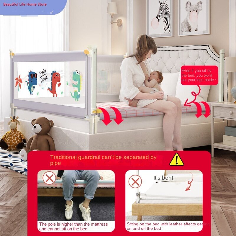 Recinzione per letto anticaduta per bambini/recinzione protettiva per evitare che i bambini cadono dal letto durante il sonno/guida per letto regolabile in altezza