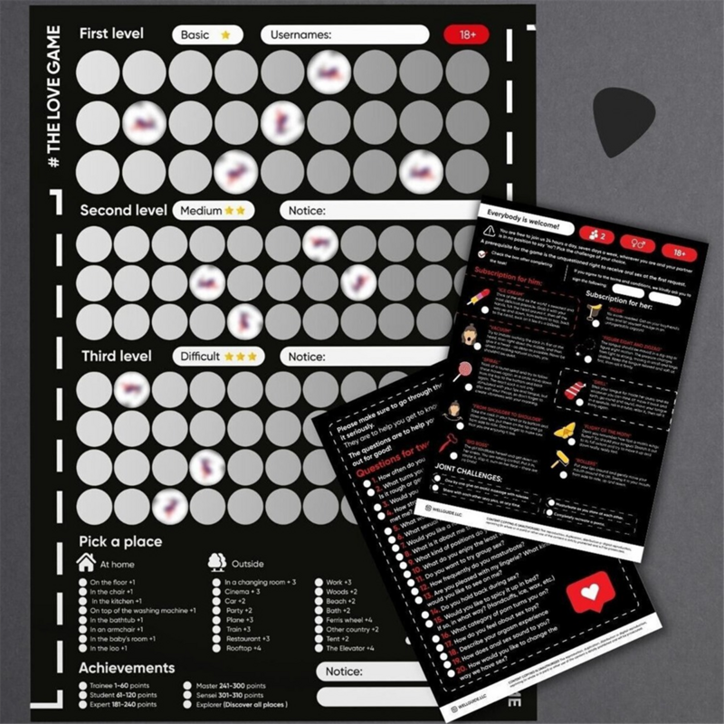 The Love Game Scratch Off Poster Game Voor Koppels Valentijnsdag Cadeaus Muur Poster Cadeau Voor Haar En Voor Haar