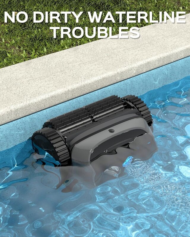 Limpador de piscina robótico sem fio para piscinas no solo, 150mins Runtime Pool Vacuum Robot, atualizado triplo motor, novo, 2024