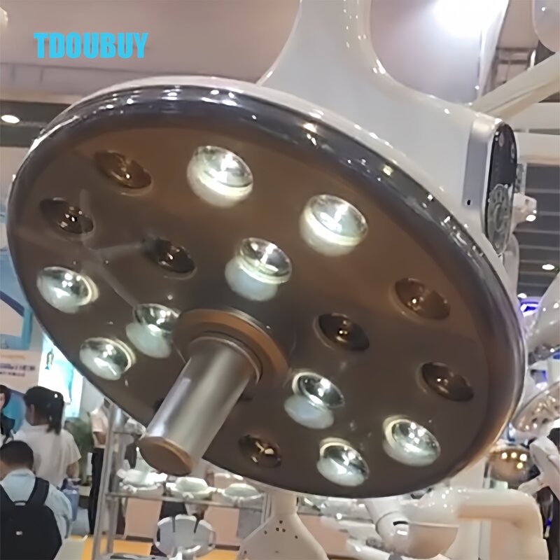 TDOU-Lampe Orale de Clinique, Nouveau Style, 18 Ampoules, Joli Tactile, Lumière Froide LED, pour le Traitement Dentaire, Type d'Unité (Tête de Lampe + Bras de Lampe)
