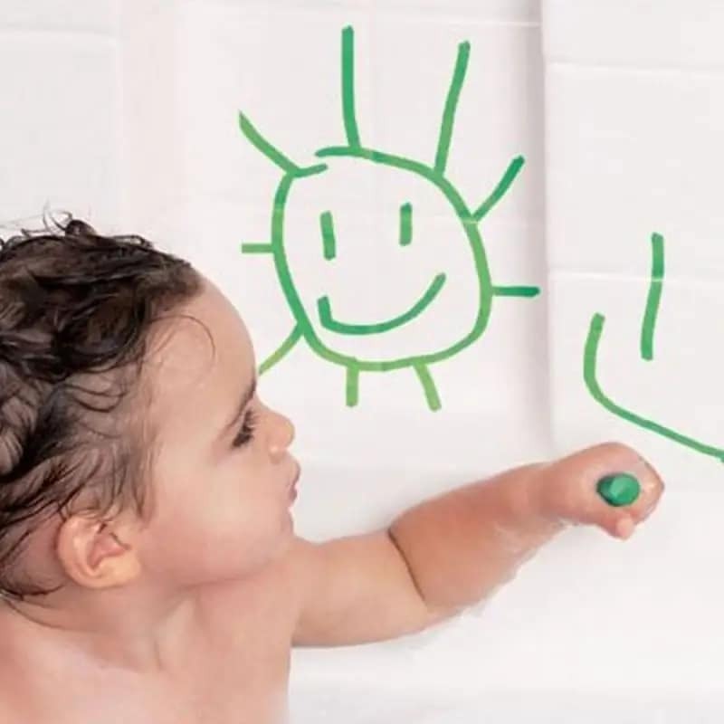 مجموعة الطباشير حمام قابل للغسل للأطفال الرضع ، ألعاب تعليمية للأطفال الصغار ، سلامة الحمام ، متعة اللعب للأطفال ، 1 إلى 8 قطعة