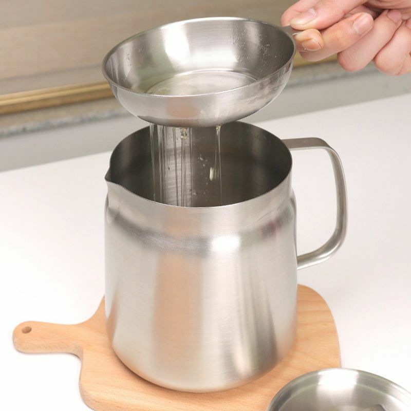 Vaso filtro olio Versatile in acciaio inossidabile 304 di grande capacità con cestello per friggere con filtro friggitrice che separa gli utensili da cucina