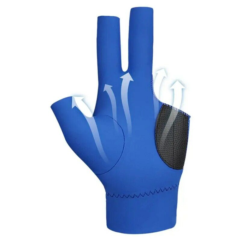 Guantes de billar con 3 dedos para hombre y mujer, manoplas universales transpirables para tenis de mesa, accesorios de billar