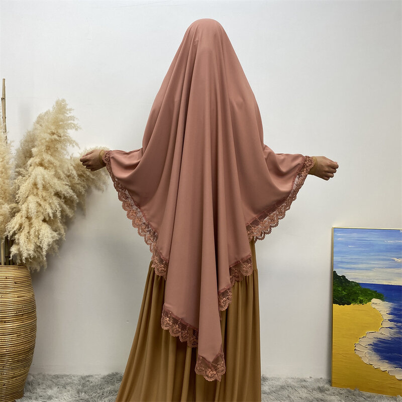 Ramadã Hijab Islâmico para Mulheres Muçulmanas, Vestuário de Oração do Eid, Lenço Longo Khimar, Tops Sem Mangas, Capa de Cabeça, Burca, Dubai, Arábia Saudita, Abaya