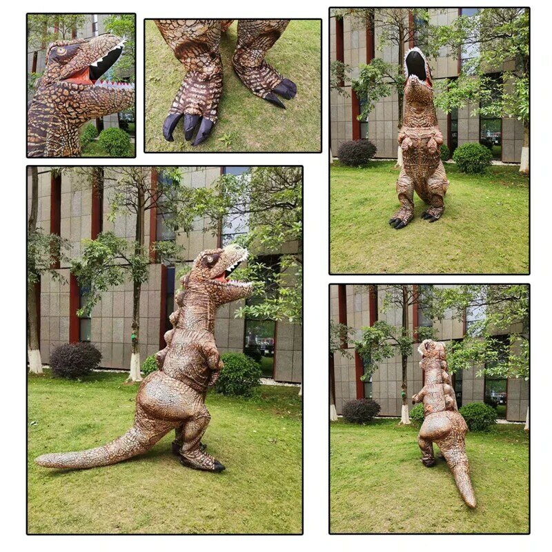New Mascot T-Rex Dinosaur Inflatable Costumes Purim Halloween Cosplay Costume for Adult Anime Party Role Play Prop Disfraz
