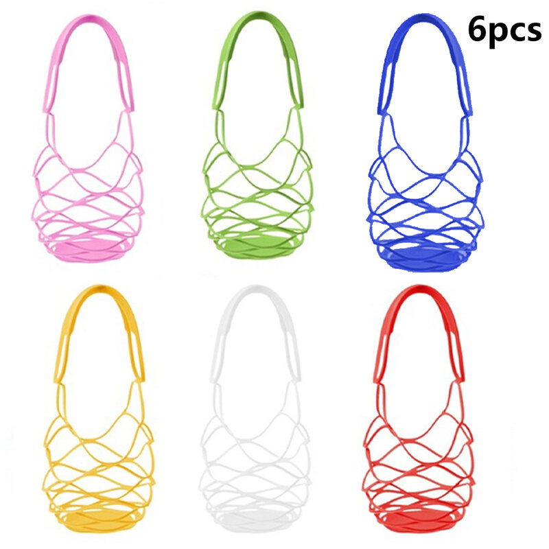 6pcs For Picnic Events Space Saving Soft Silicone Tear Resistant Anti Fall Festivals Stylish Wine Bottle Carriers Easy To Clean