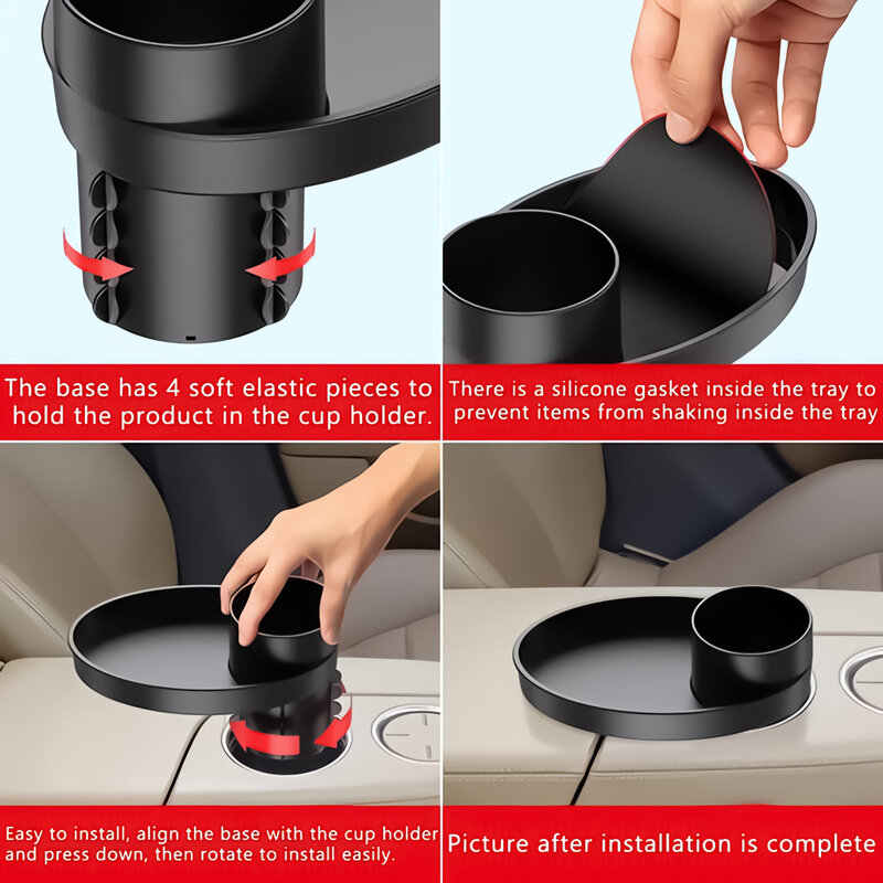 Cup Holder Tray for Car Seats Convenient to Install Vehicle Desk Organizer Suitable for Improve Child's Feeding Experience