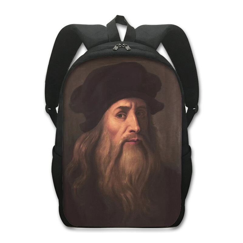 Da Vinci Rocks-mochila de viaje para hombre y mujer, bolsa escolar para estudiantes, Mona Lisa, para adolescentes, niños y niñas, para ordenador portátil
