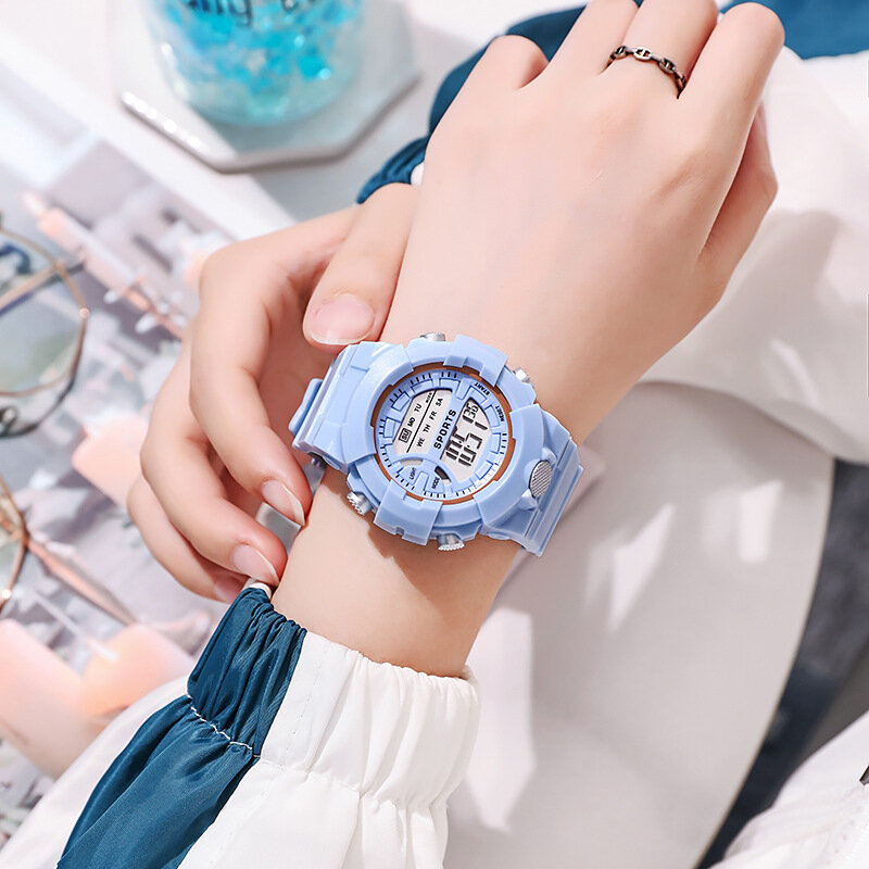 Klassische Casual Paar Uhr Candy Farbe Mode Campus Student Uhren Menge Sport Uhr LED Digital Elektronische Armbanduhren
