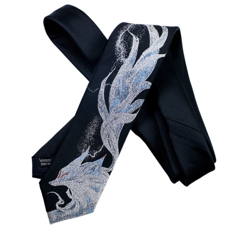 Галстук на шею с узором «девятихвостый лис» для девочек, косплей, аниме, костюм для вечеринки, галстук JK