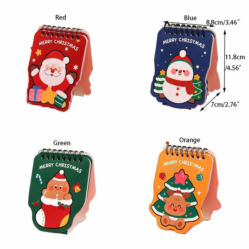 Calendario de dibujos animados de Navidad, Mini calendario creativo de papel artesanal, forma especial, lindo Calendario de escritorio, regalo de Navidad, 2024
