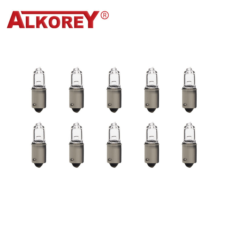 Alkorey 10PCS H10W 12V 10W BA9S Halogen Brake Indicator Signal Lamp Car Light Bulb Quartz Glass Halogen Clearance Light