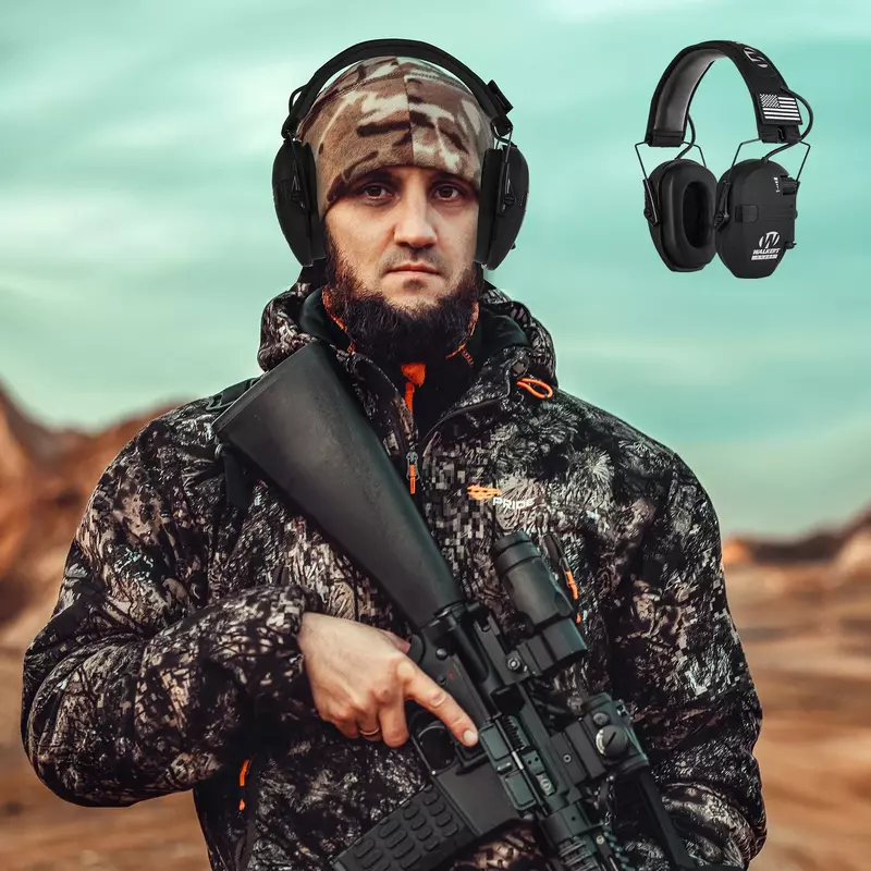Tiro eletrônico Earmuff Walker Esporte Anti-ruído Ear Protector Amplificação de Som Tactical Ouvir Headset Protetor Headphone